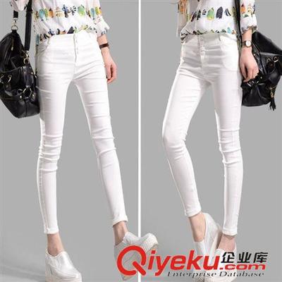 2015夏季新款韓版小腳褲：彈力顯瘦，雙排扣設計引領時尚潮流